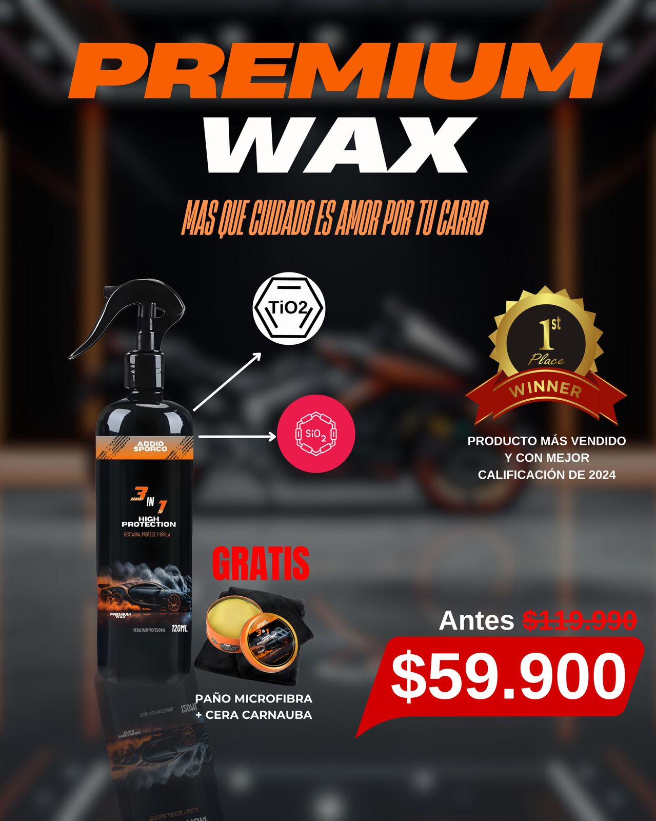 Miniatura 4 de NANO CERAMICO PREMIUM WAX 120 ML